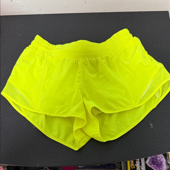 Lululemon Athletica Neon Yellow Athletic Shorts hotty hot - Picture 1 of 4
